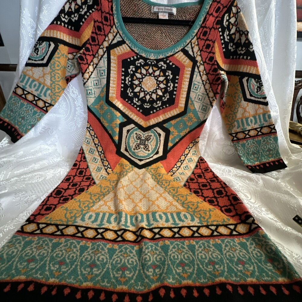Flying Tomato Print Dress Women's Size M /small